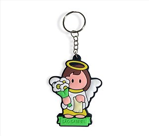 10 Rubber Keychains Saint Gabriel the Archangel