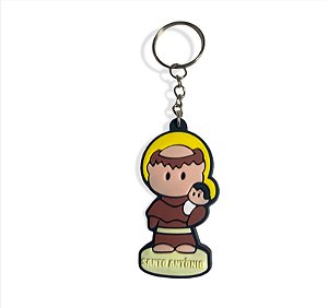 10 Rubberized Saint Anthony Keychains
