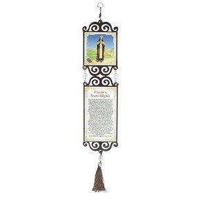 Adorno de Porta de Madeira Santa Efigênia 45cm