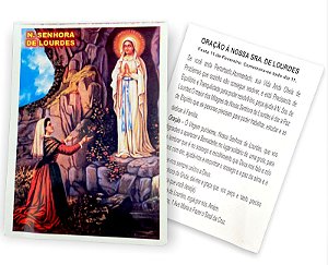 100 Santinho Folheto Oração Nossa Senhora De Lourdes