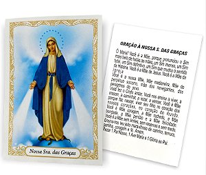 100 Santinho Folheto Oração Nossa Senhora Das Graças